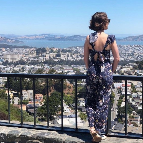 Amour Vert Isabella Silk Jumpsuit (SOLD OUT) - Picture 2 of 6